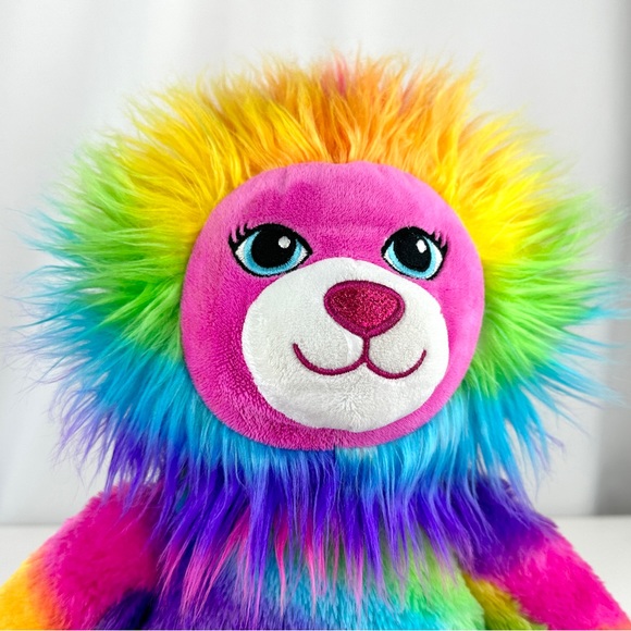 Build a Bear Color Craze Lion Plush 17” Inch Rainbow Stuffed Animal Retired BAB - Picture 3 of 9
